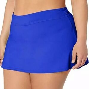 ANNE Cole Solid Rock Skirted Swim Bottom